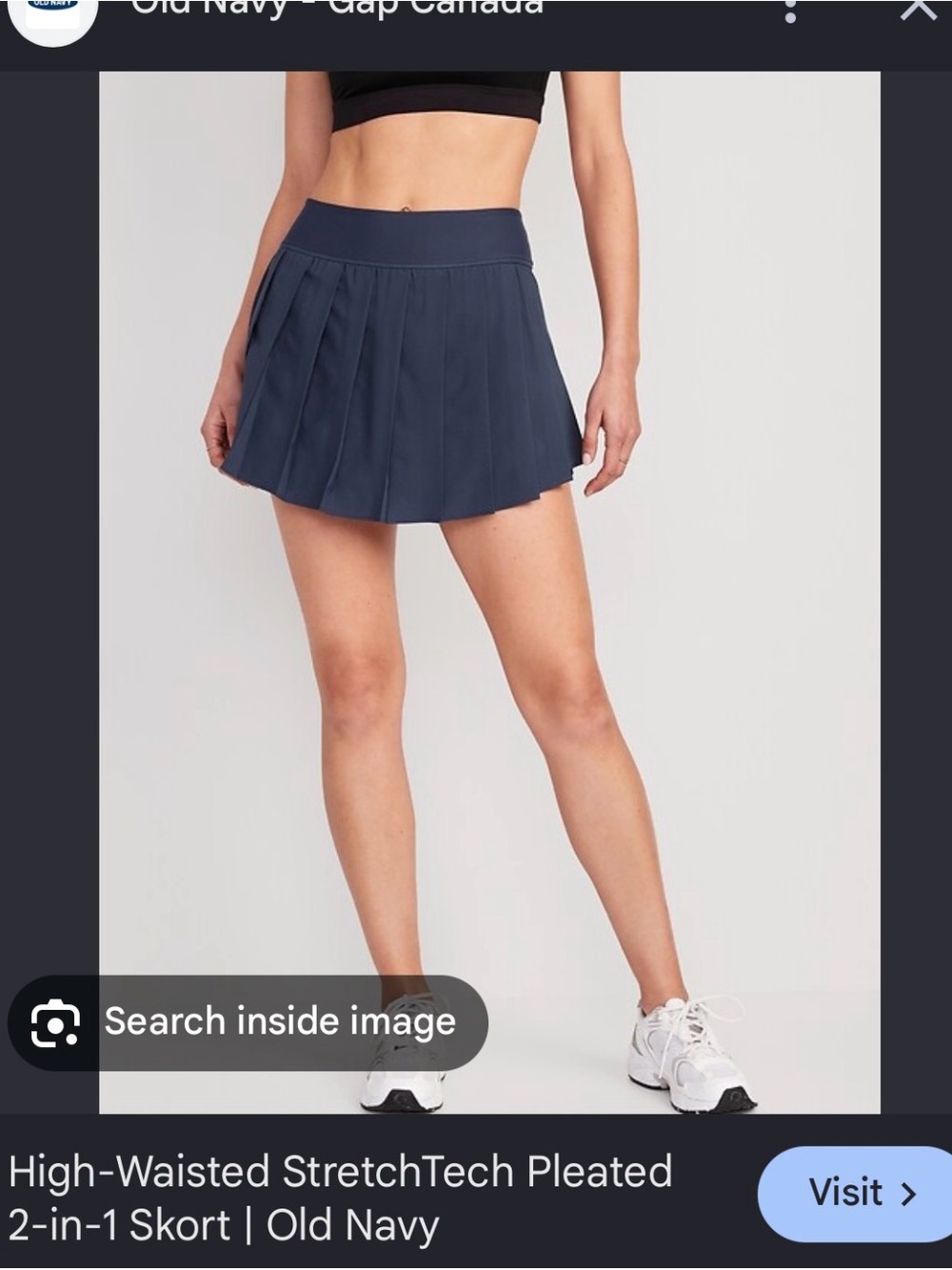 *4 for $30* Old Navy Navy Pleated High-Waist Skater Skort